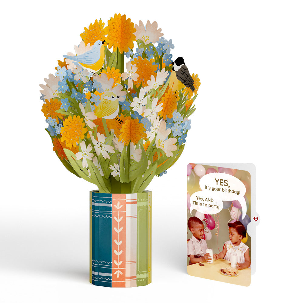 Spring Joy Birthday Bouquet and Time to Party Sentiment Set、mySite、solidvoid