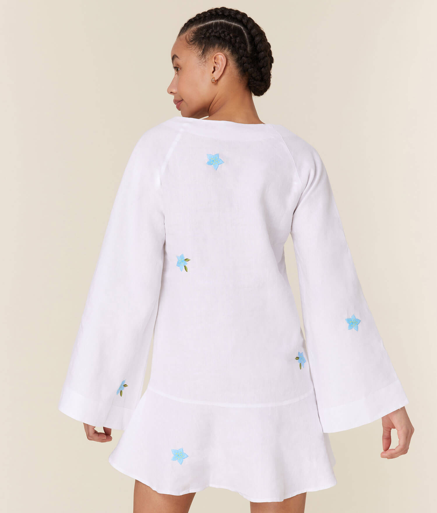  The Serik Mini Dress - Linen - White、mySite、ashleygrahame