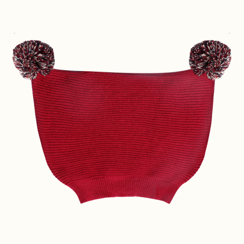 Cotton Jacquard Sweater, Lower & Cap Set | Santa Printed | Cherry Red | Set of 3、mySite、camillekostekn