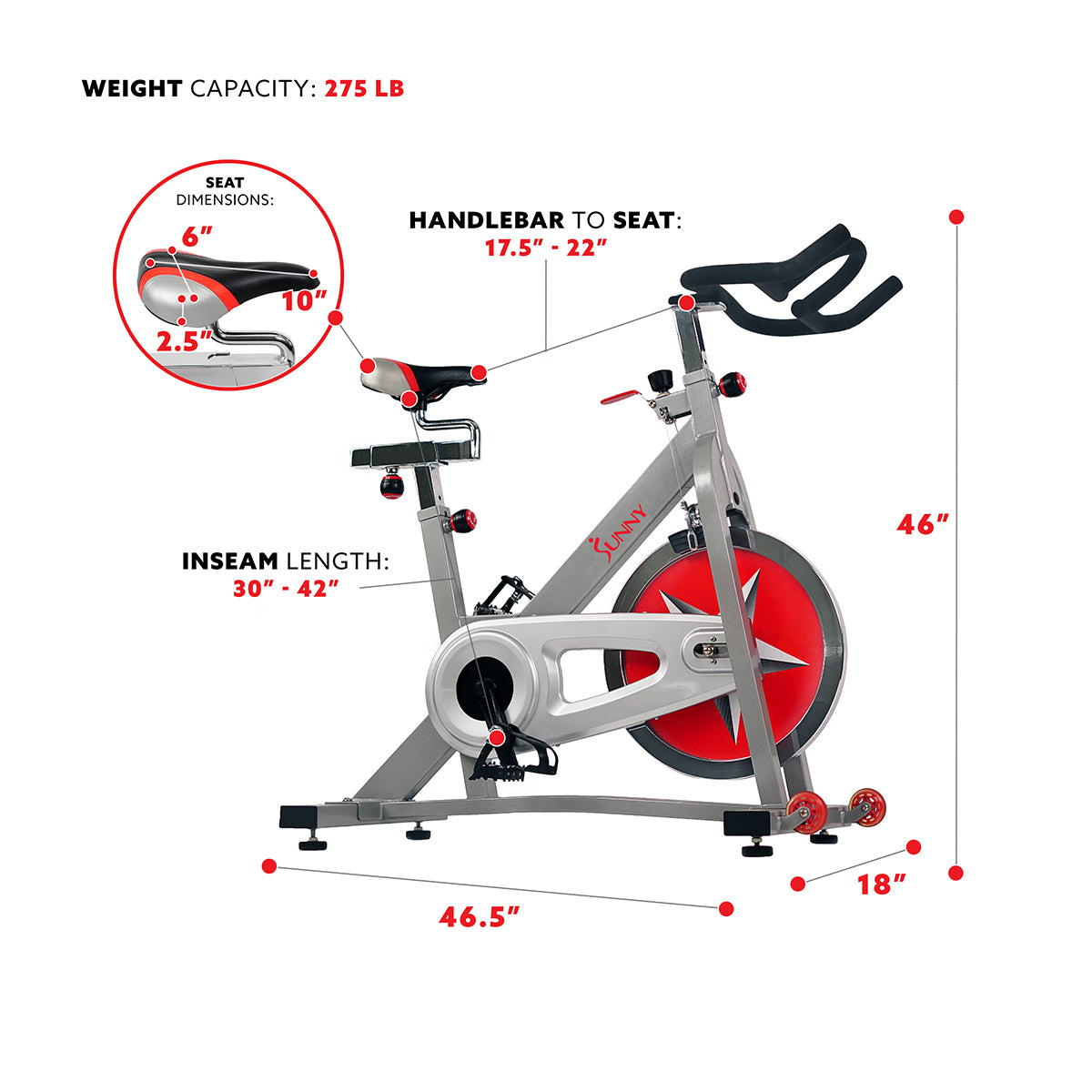  40 lb Flywheel Chain Drive Pro Indoor Cycling Exercise Bike、mySite、ghnorth