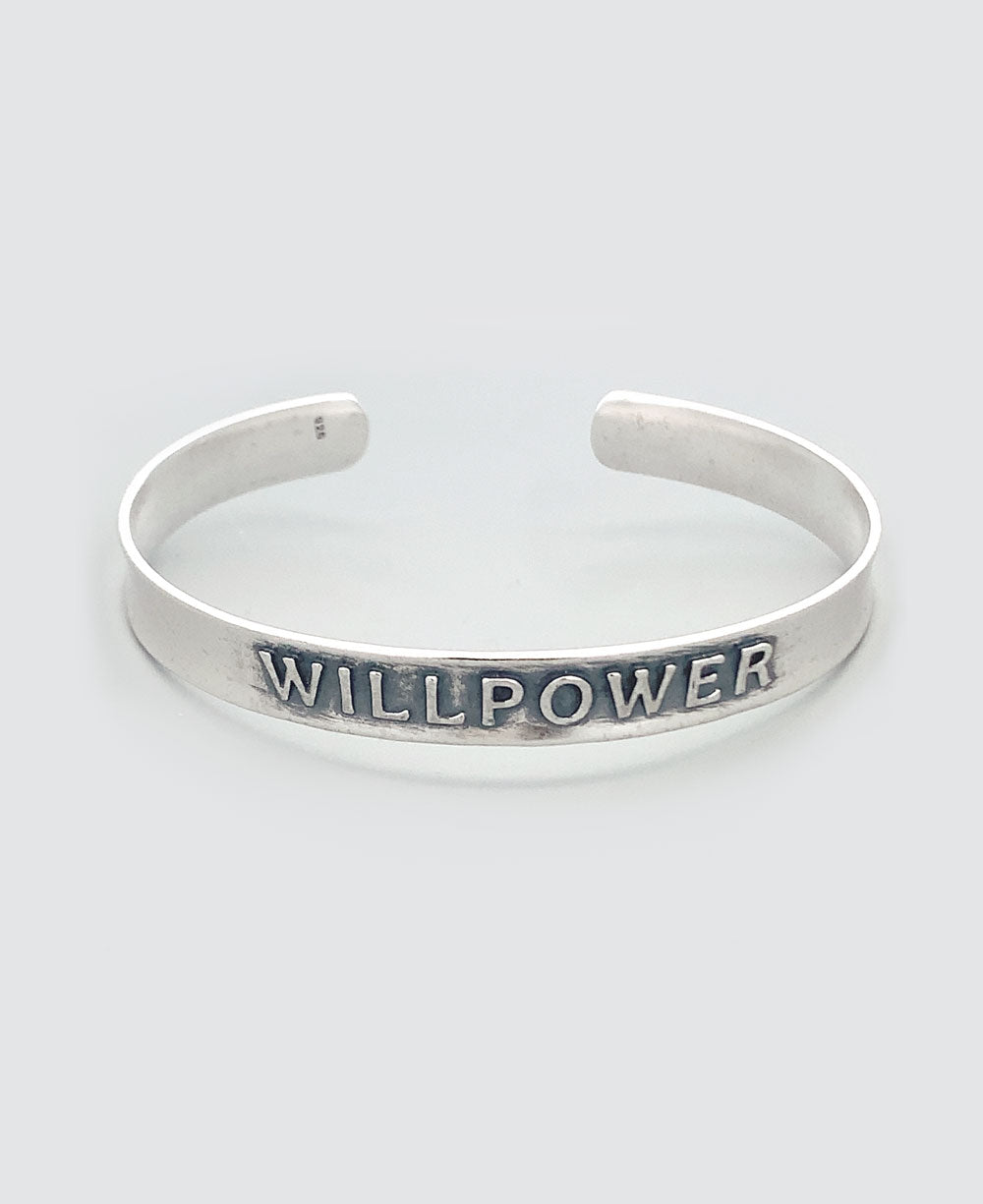 Willpower Embossed Sterling Silver Cuff Bracelet、mySite、topwebapps