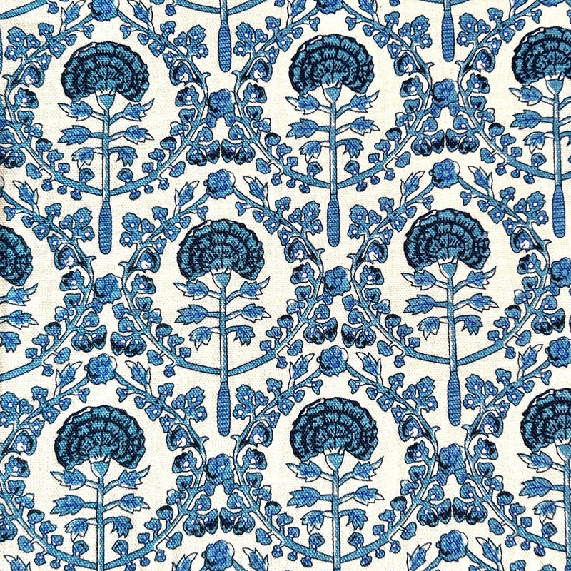 Cotton Printed Table Runner | Blue | 183 x 35 cm、mySite、camillekostekn