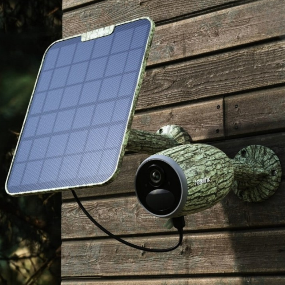 Reolink Painel Solar para câmaras de segurança Camuflado - Reolink Solar Panel 2、mySite、fannypackpong