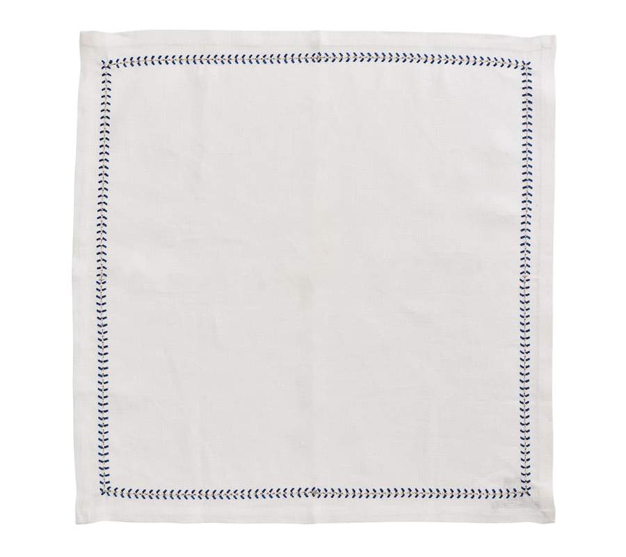  Kim Seybert Herringbone Cobalt Napkin、mySite、elrpsem3k