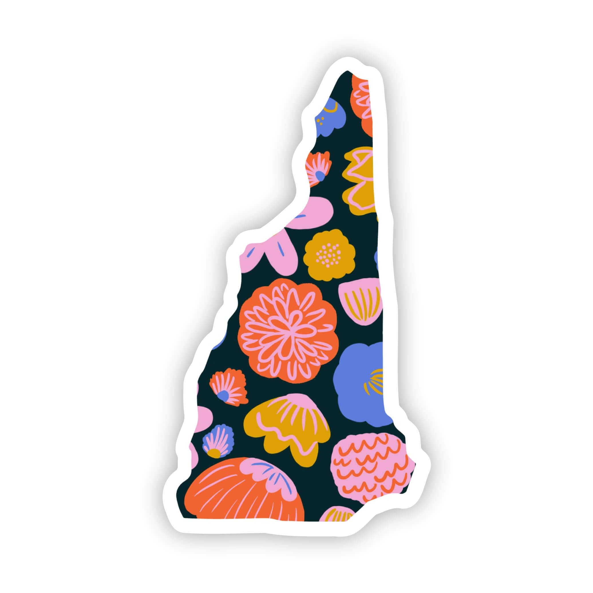  New Hampshire Sticker - Colorful Flower、mySite、ghnorth