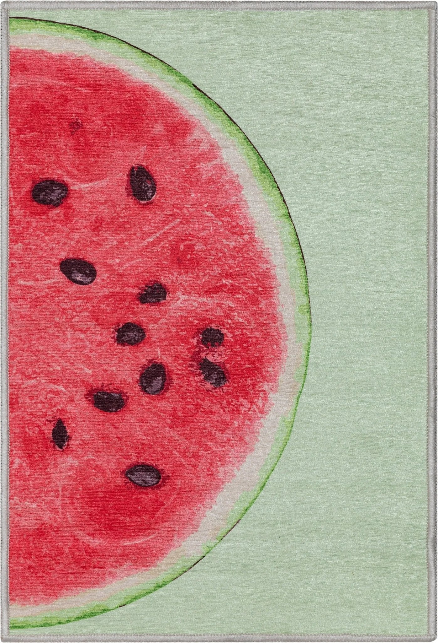 Half Watermelon Novelty Red Lime Flat-Weave Rug、mySite、gigharbornorthrealestate