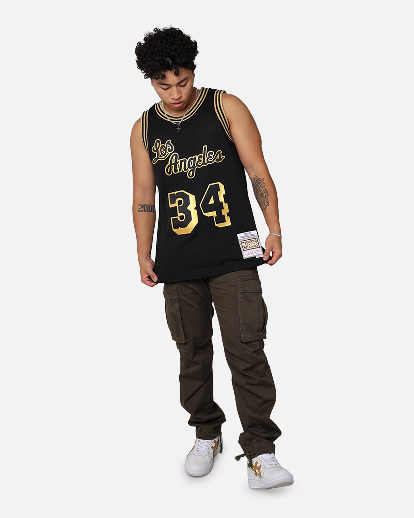 Mitchell & Ness Los Angeles Lakers Shaquille O'Neal '96-97 Swingman Jersey Black/Gold、mySite、zt4zffjzw