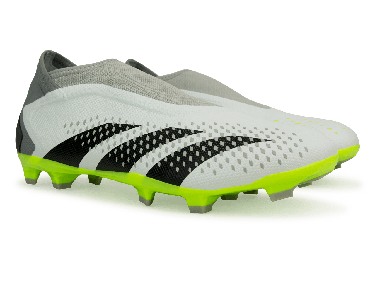 adidas Men's Predator Accuracy.3 LL FG White/Lucid Lemon、mySite、noshort