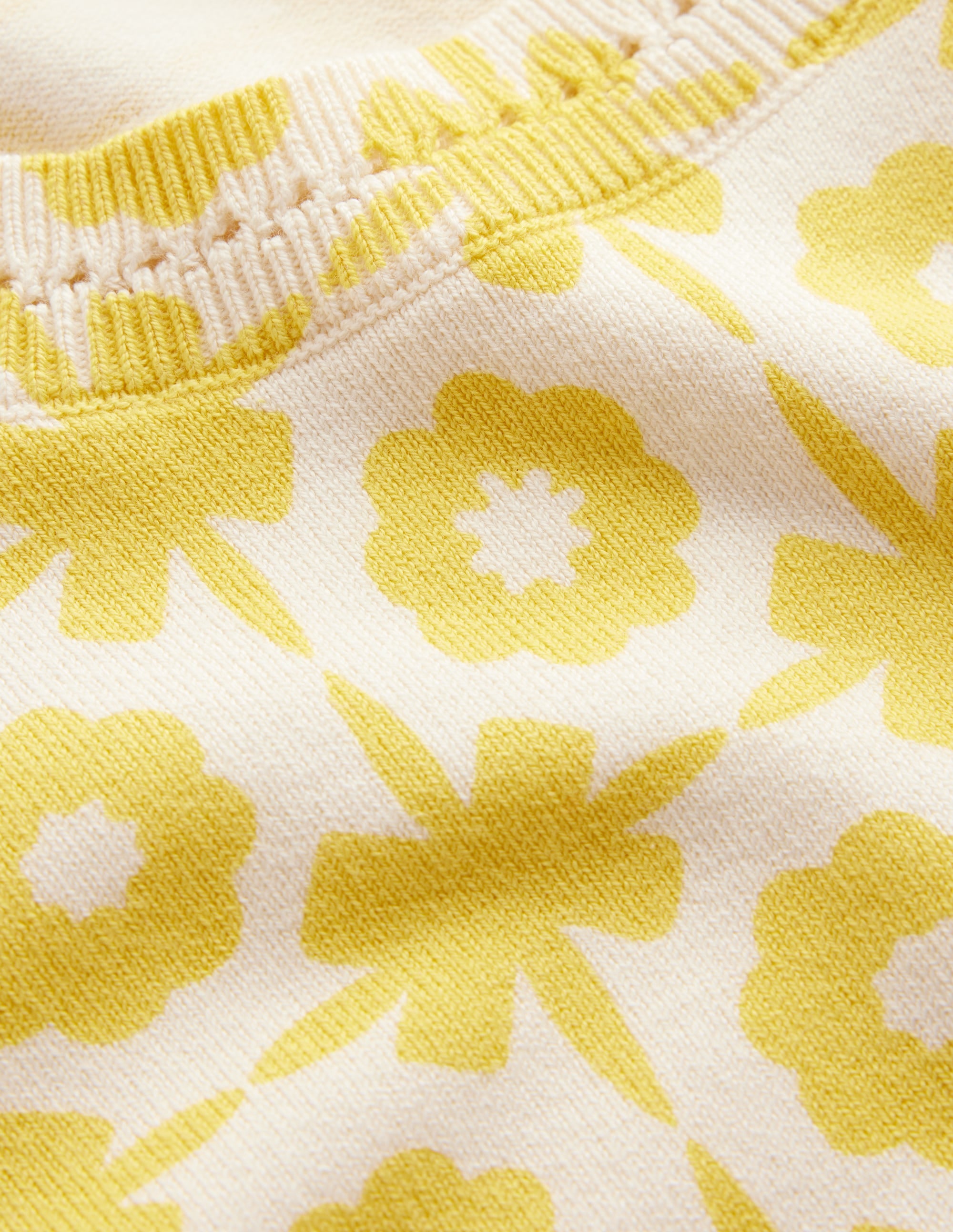  Catriona Cotton Crew Jumper-Mimosa Yellow Print、mySite、ashleygrahame