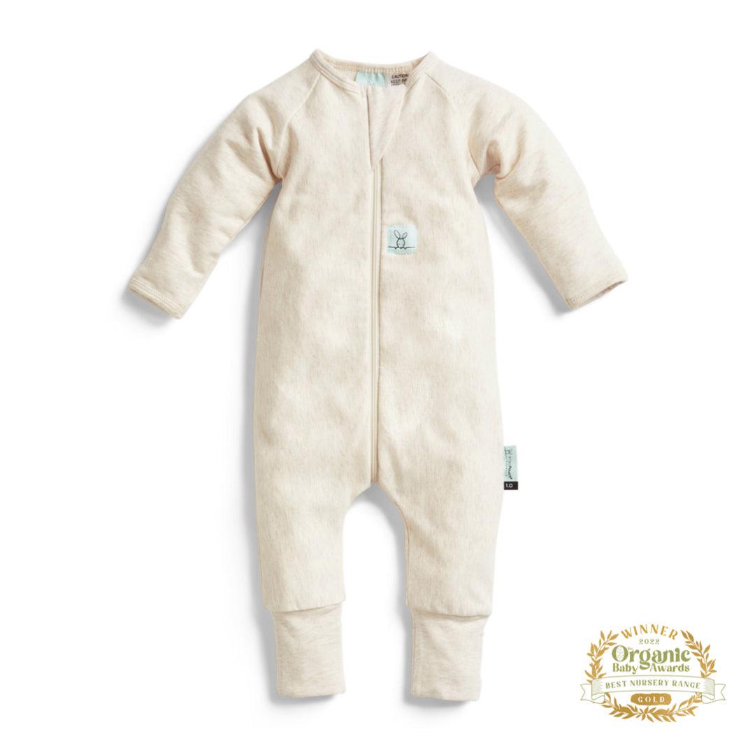  ergoPouch Organic Layers Long Sleeve Babygrow 0.2 TOG - Oatmeal、mySite、merchandisen