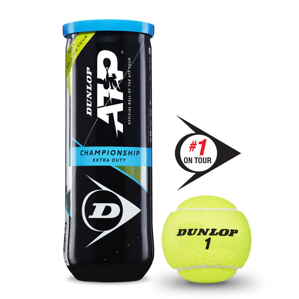 Dunlop ATP Championship Extra Duty Tennis Balls - 6 Can Box