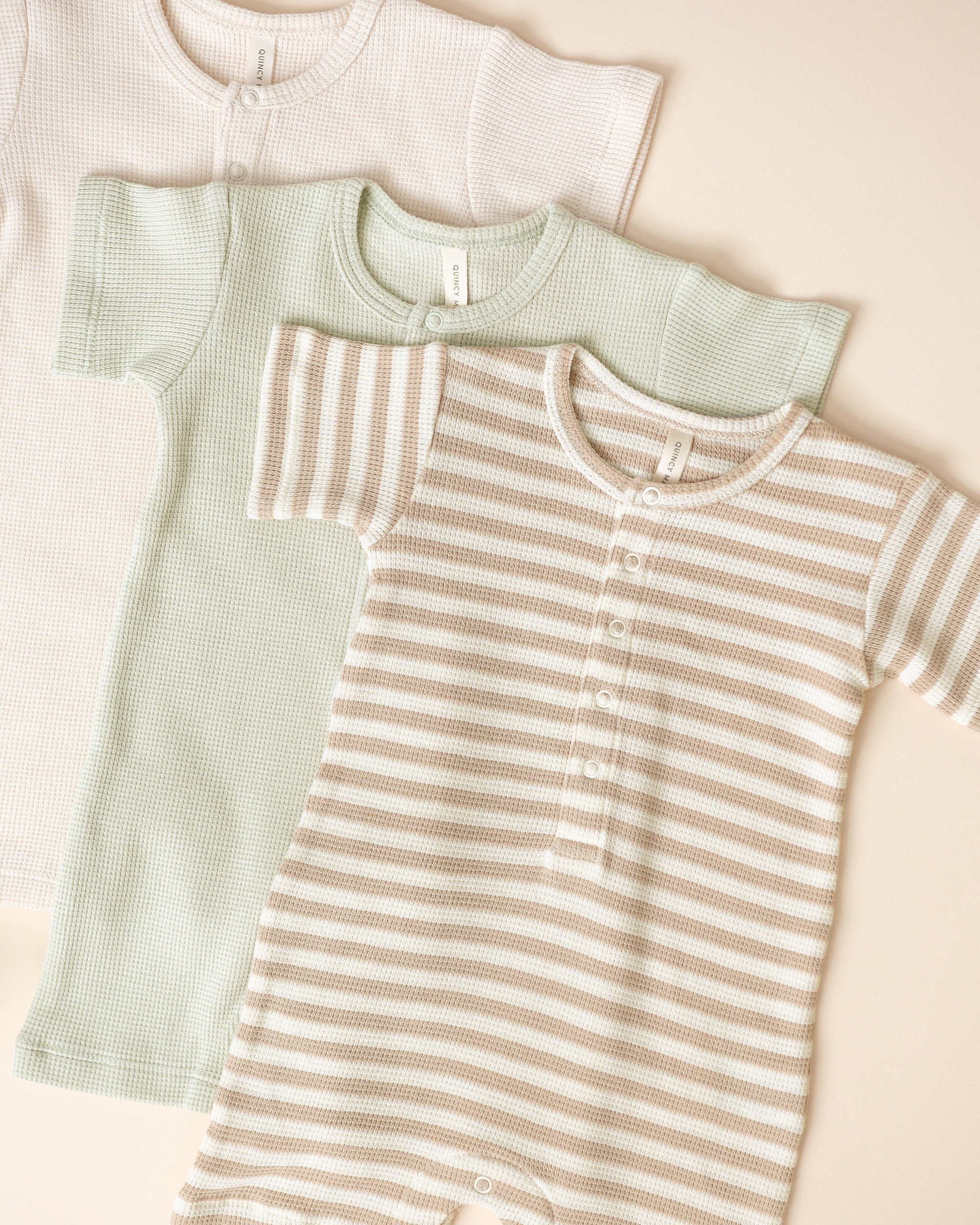  Waffle Snap Romper || Natural、mySite、layawaytickets