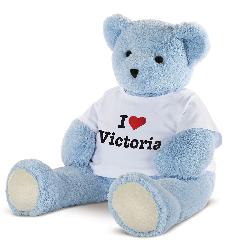 4 Ft. I HEART You T-Shirt Blue Cuddle Bear、mySite、g9winljtr