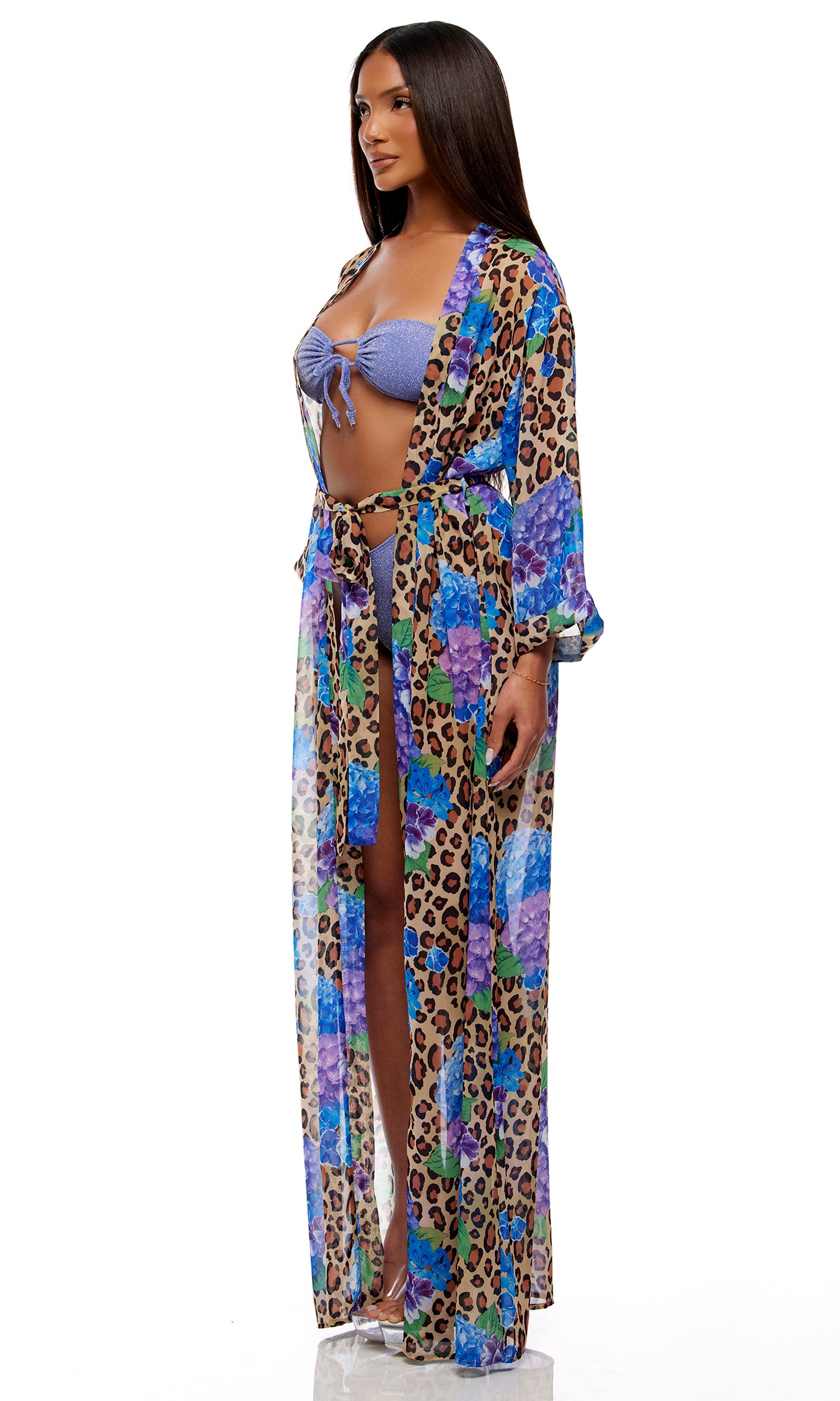 Termoli Mesh Pool Kimono - Cheetah Blue、mySite、bengalsvssteelers
