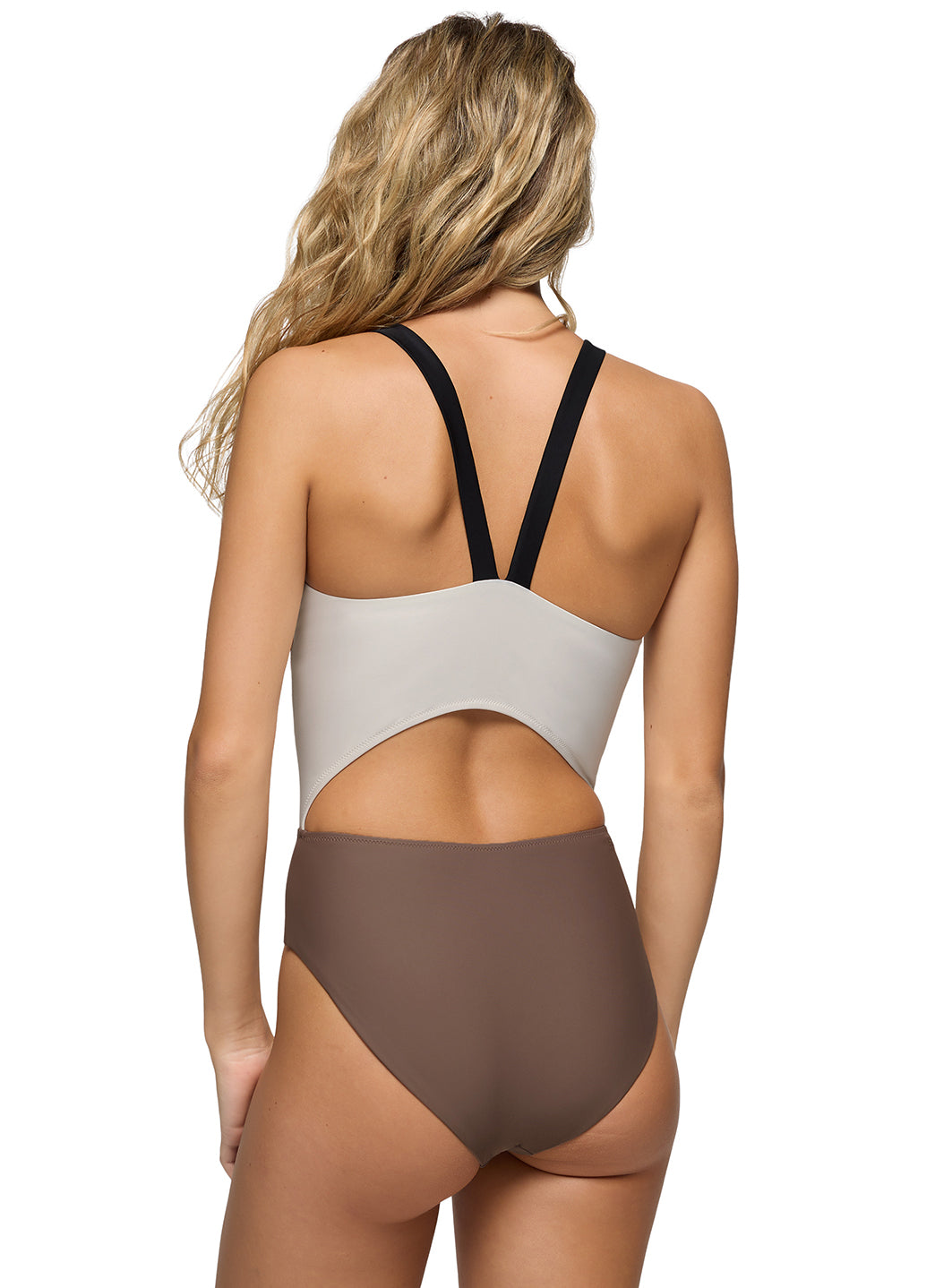 prAna Women's Color Block Baja Bound Cutout One Piece Swimsuit、mySite、noshort