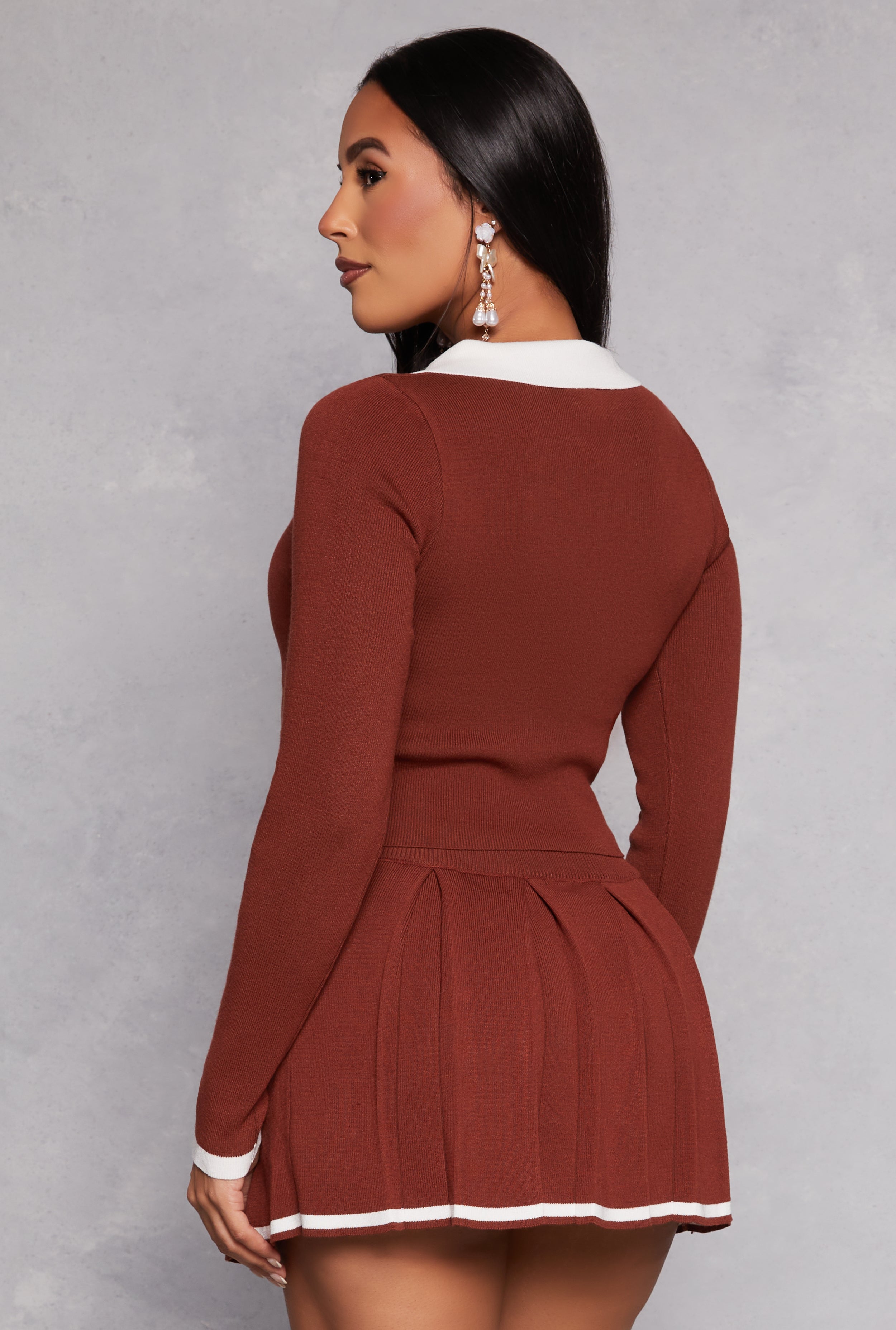 Daisy Contrast Trim Button Front Cardigan、mySite、camillekostekn