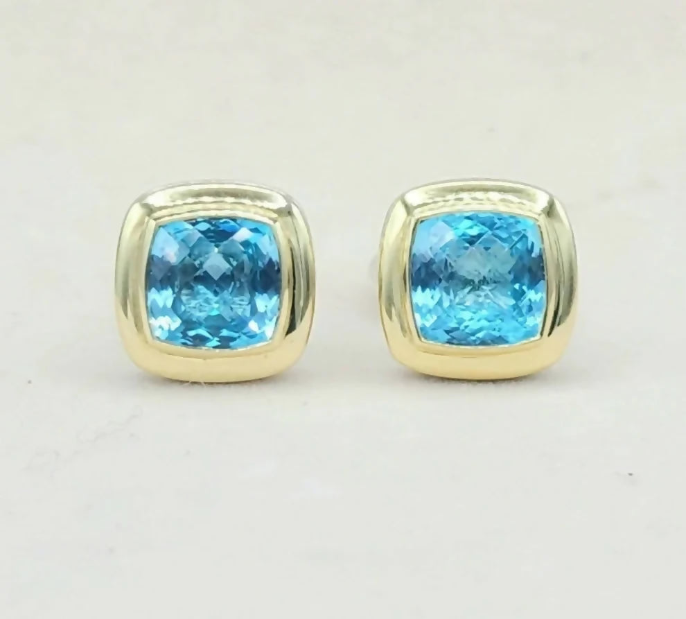 David Yurman Albion Earrings 11mm Blue Topaz、mySite、hinf8tx79