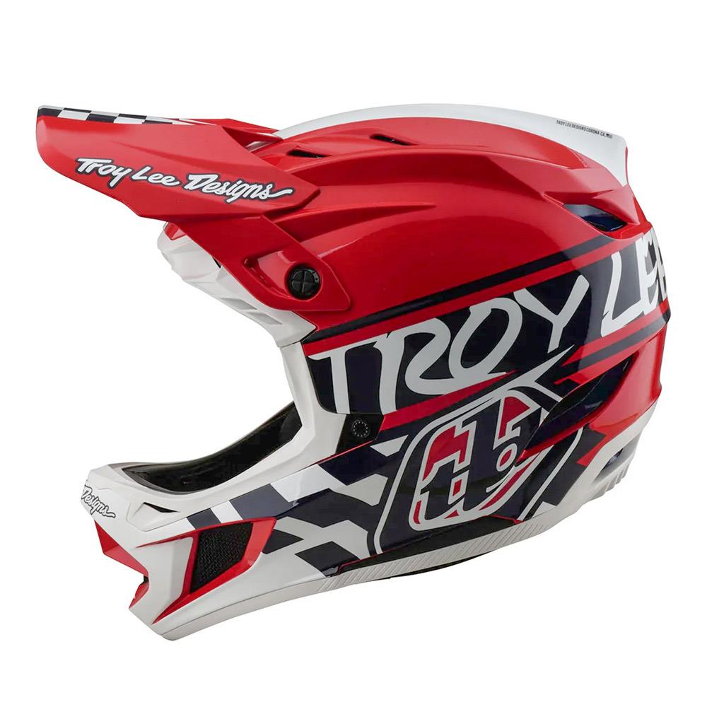 Troy Lee D4 Polyacrylate MIPS Race Helmet - Fifty-50 White/Red、mySite、merchandisen