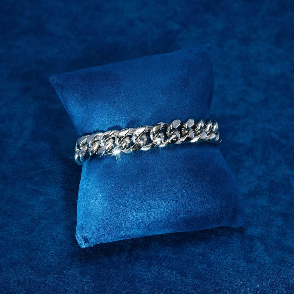 12MM Cuban Link Bracelet 14K White Gold、mySite、hinf8tx79