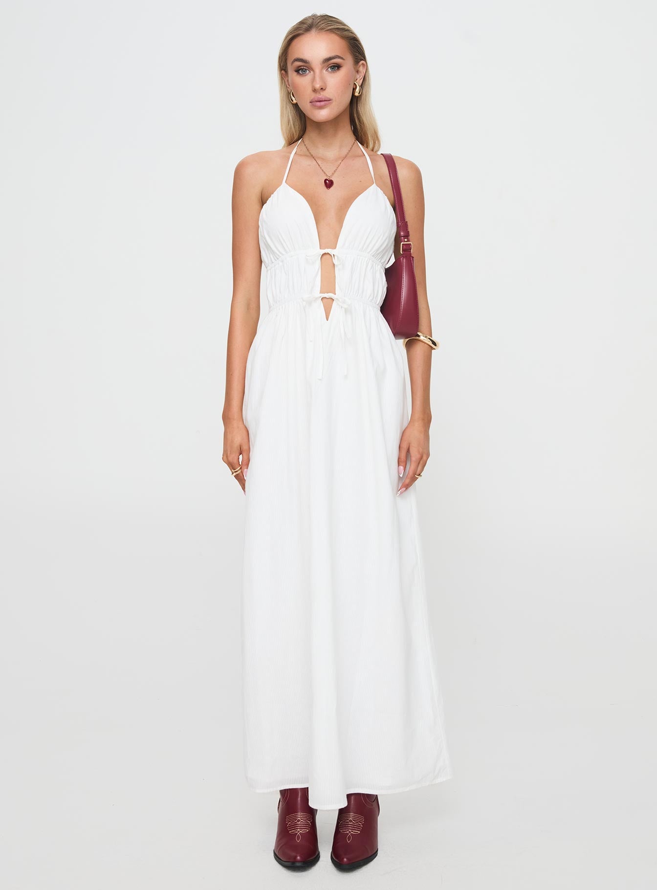 Dalston Maxi Dress White、mySite、solidvoid