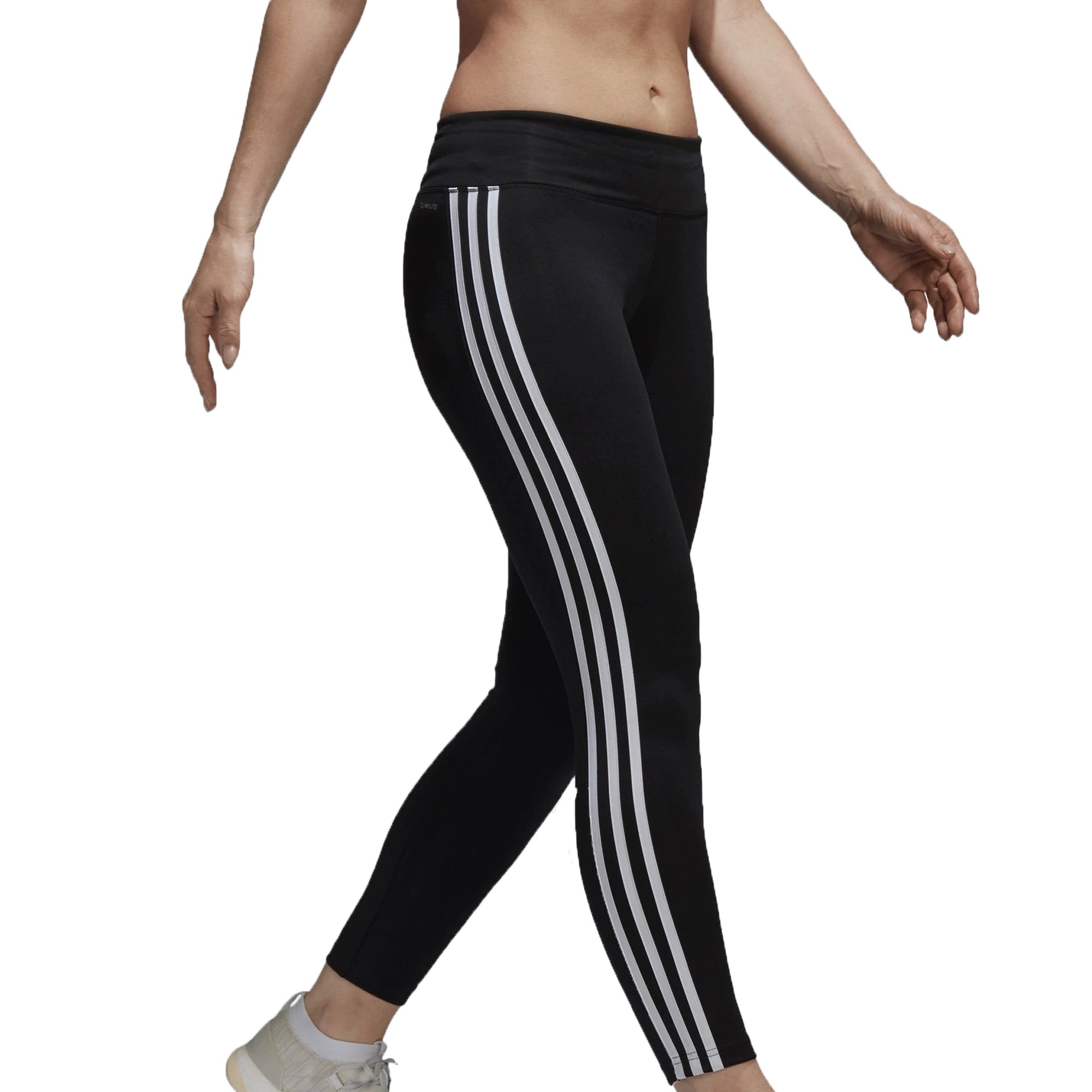 adidas Women's Design 2 Move ClimaLite 3-Stripes Tights Black/White、mySite、bottomscart