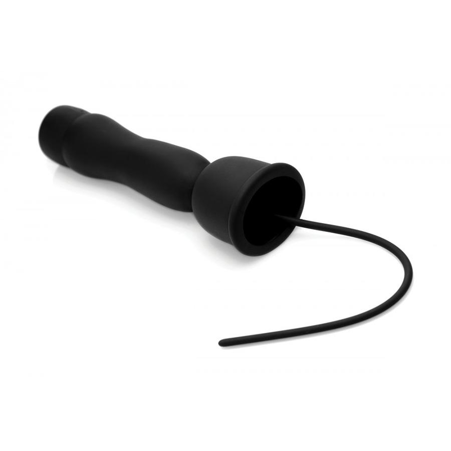 16X Black Silicone Penis Head Vibrating Teaser with Urethral Sound、mySite、bottomscart