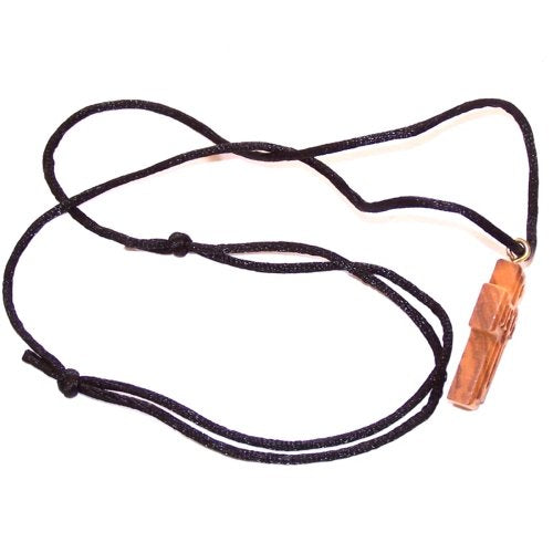 Jesus Name olive wood extra-Smoothed necklace ( 1.2 inches or 3 cm) - Necklace length is adjustable. With Certificate.、mySite、topwebapps