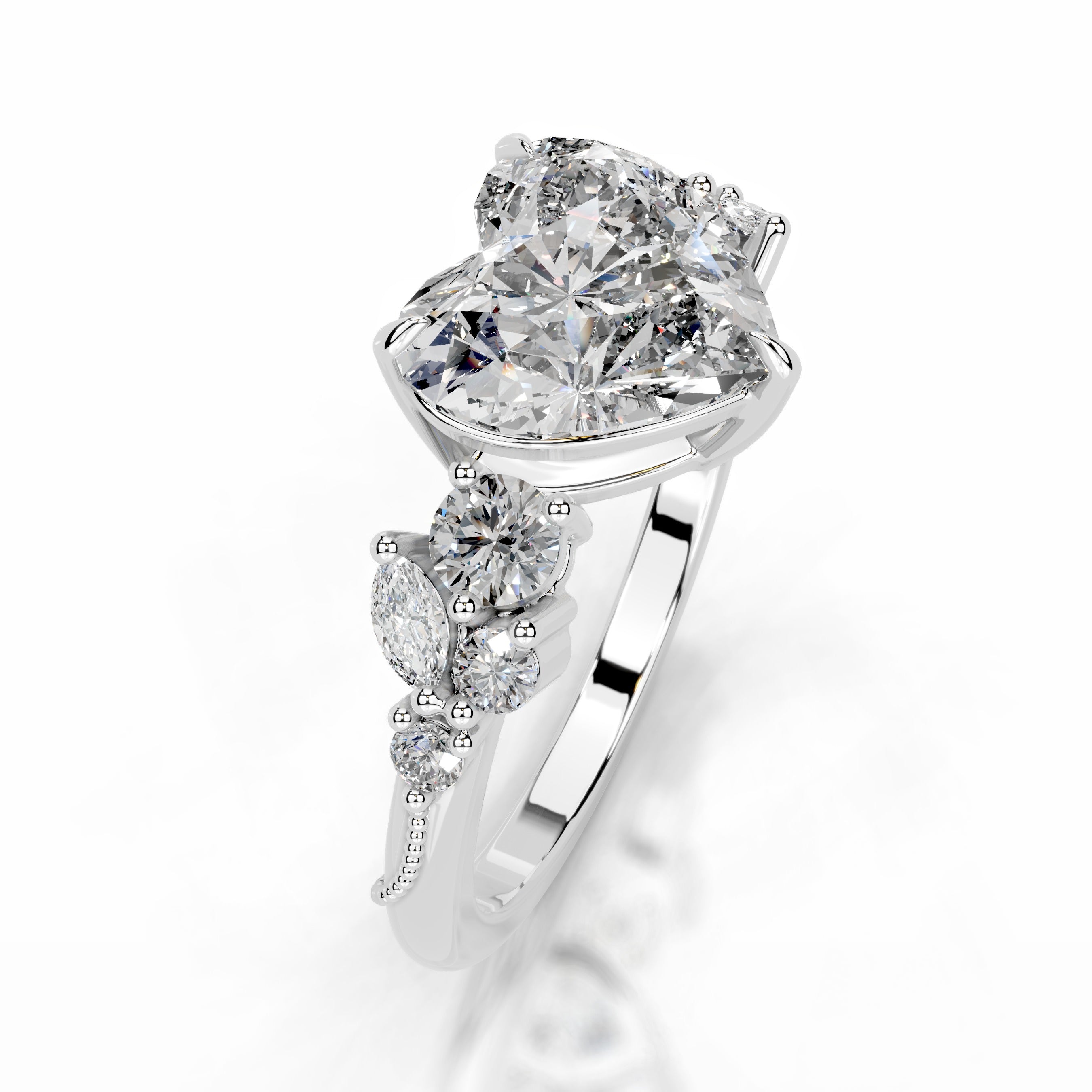 Belita Lab Grown Diamond Ring - 18K White Gold、mySite、hinf8tx79