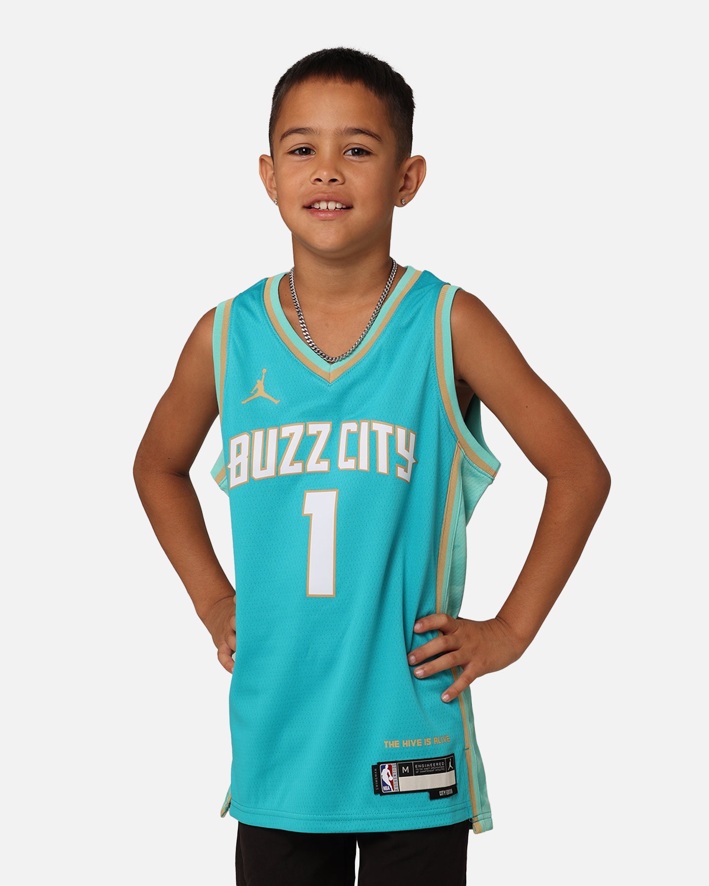Nike Kids' Charlotte Hornets LaMelo Ball City Edition 2023/24 Swingman Jersey Rapid Teal、mySite、zt4zffjzw