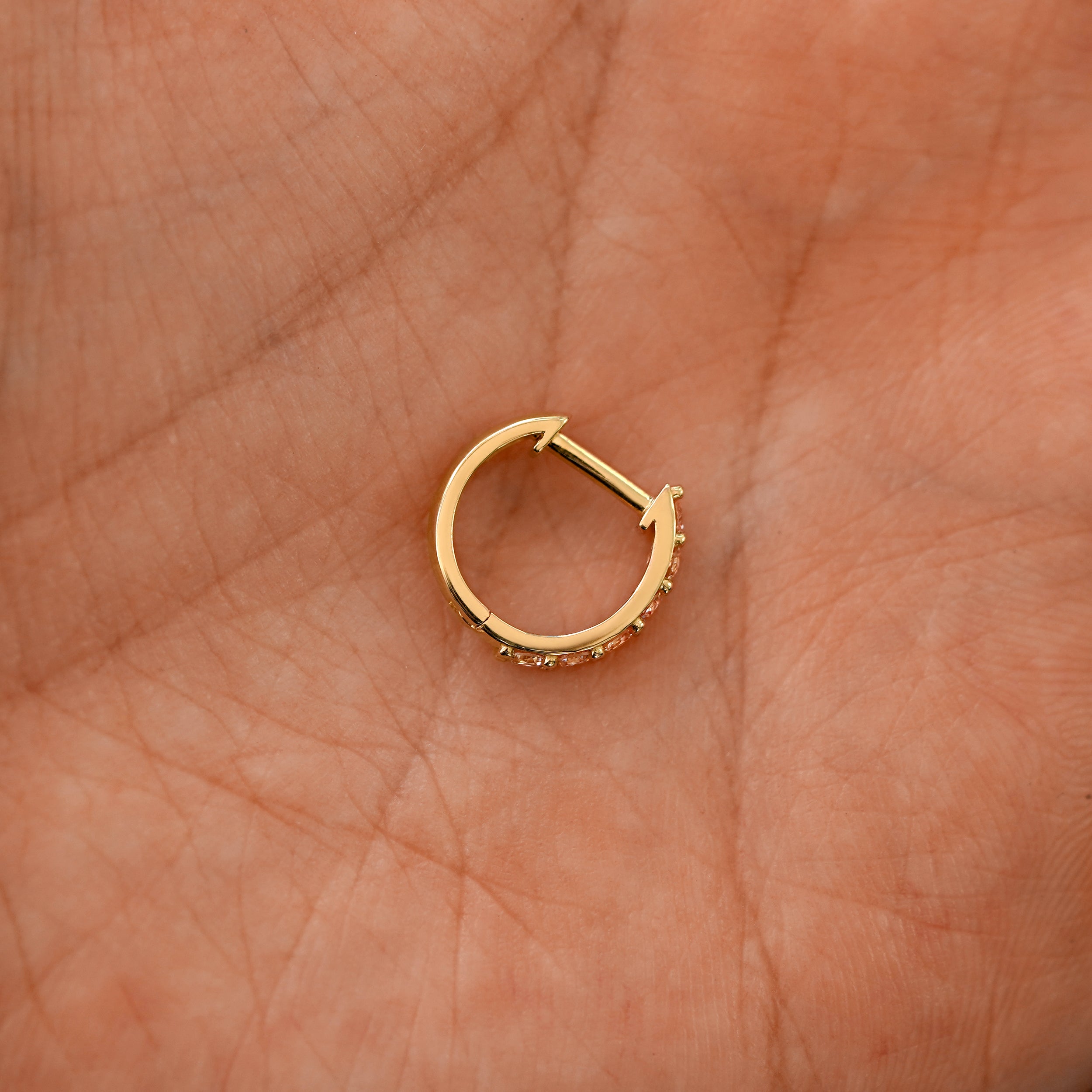 Pink Lab Diamond Huggie Hoop、mySite、hinf8tx79