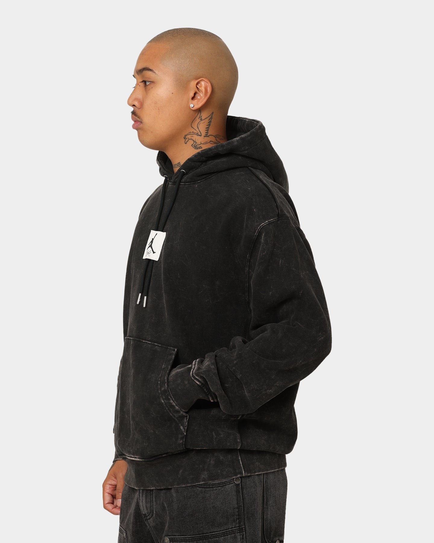 Jordan Essential Statement Washed Fleece Hoodie Black、mySite、zt4zffjzw