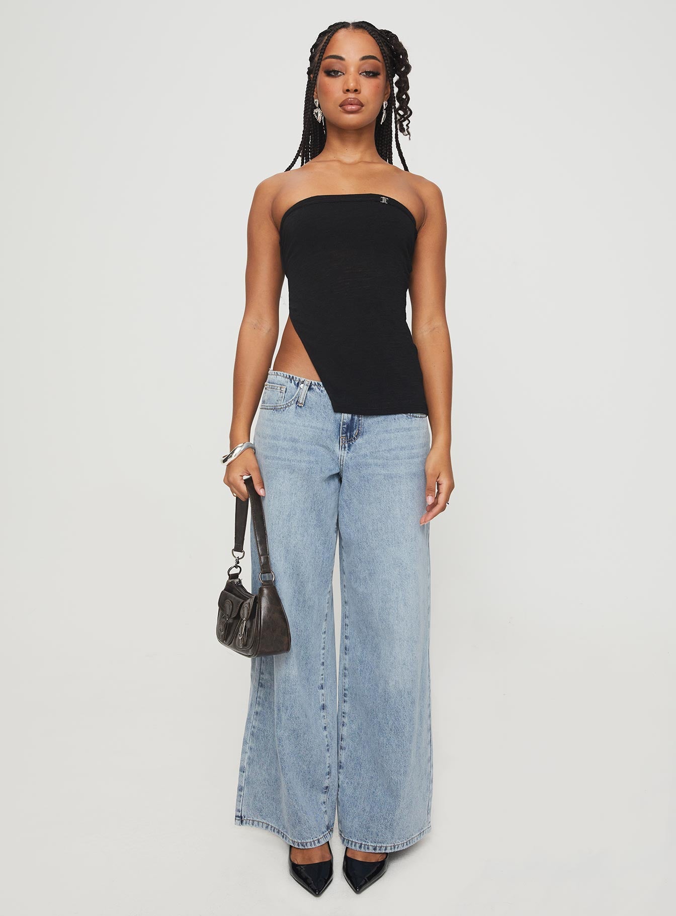 Chardonay Strapless Top Black、mySite、solidvoid