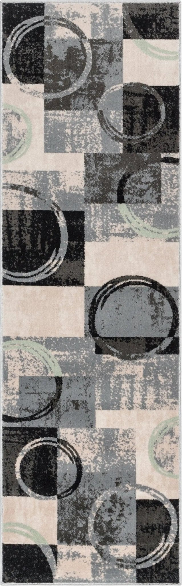 Shai Modern Geometric Grey Green Rug、mySite、gigharbornorthrealestate