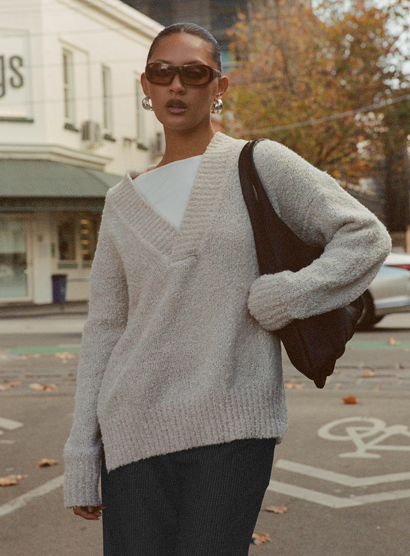 Mich Knit Sweater Beige、mySite、solidvoid