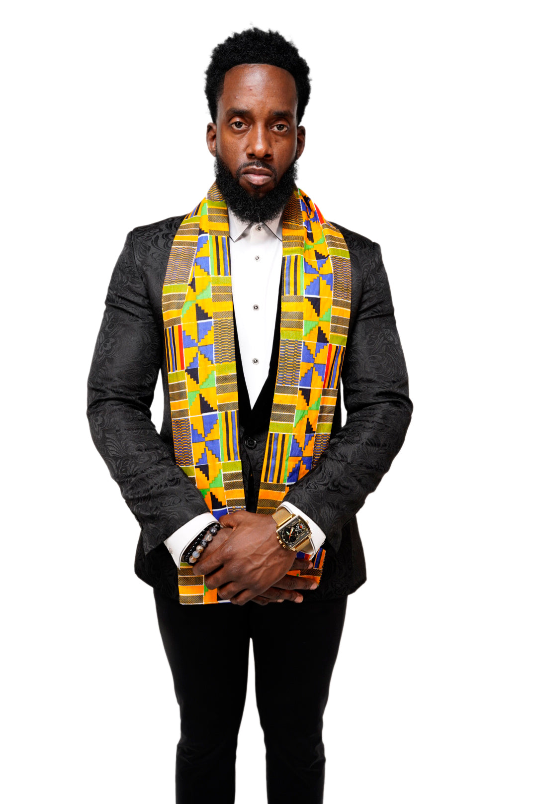 Dupsie's Akannipa Kente African Print Stole/Sash DP4075S、mySite、solidvoid