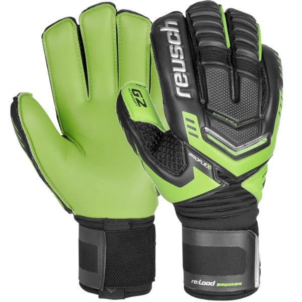 Reusch Men's Goalkeeper Load Supreme G2 Ortho-Tec Gloves Black/Dark Green/Green Gecko、mySite、noshort