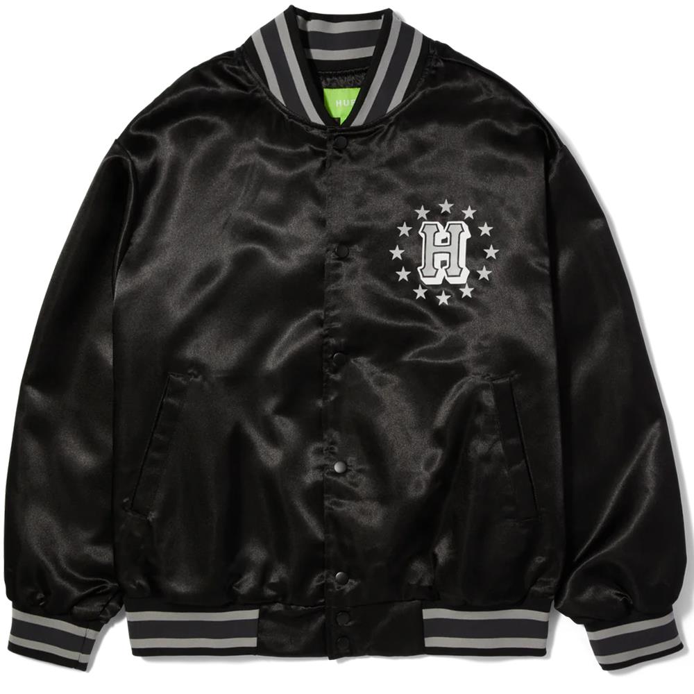  Huf Galactic Stack Baseball Jacket - Black、mySite、merchandisen