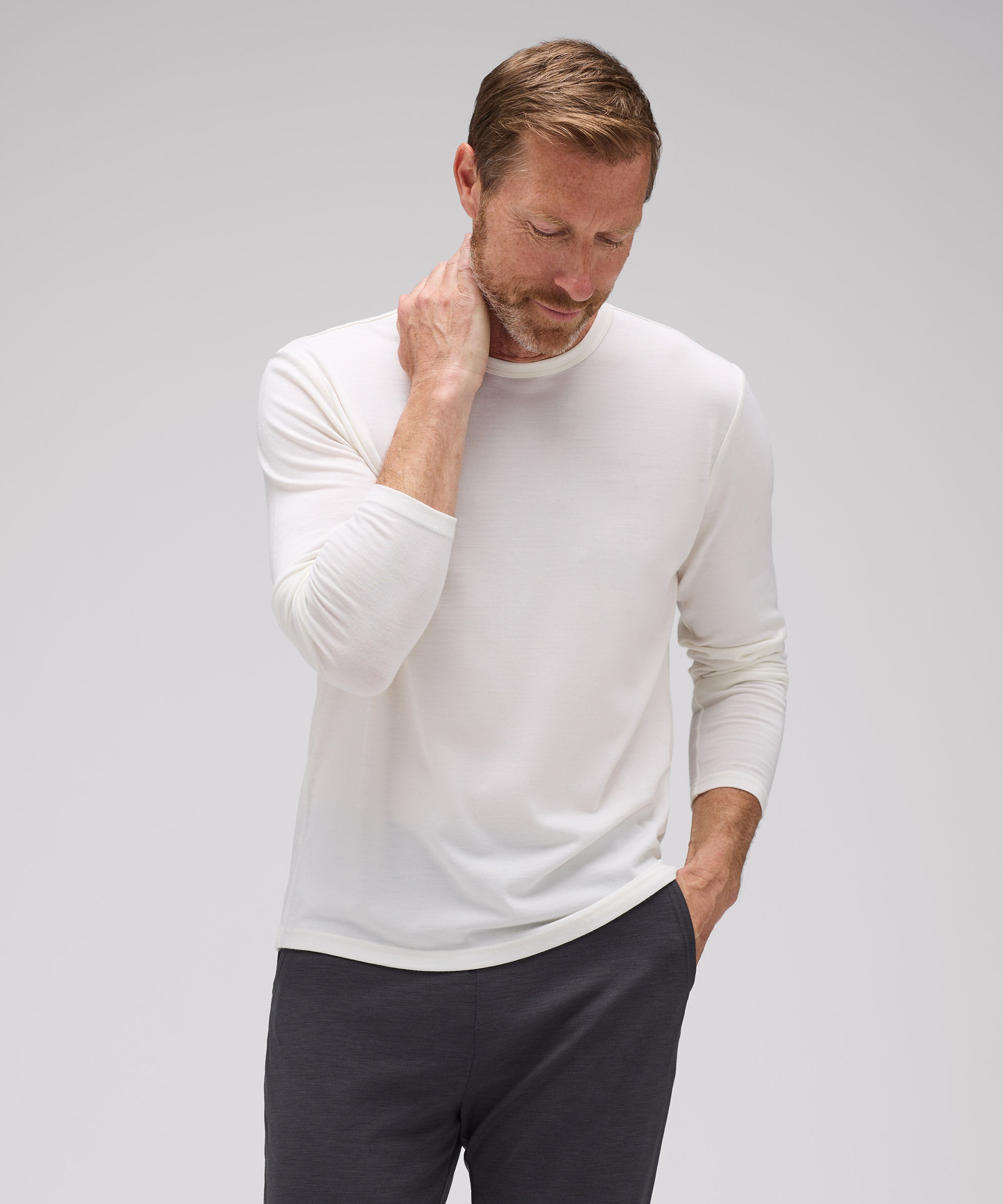 Men's Long Sleeve Merino Crew、mySite、noshort