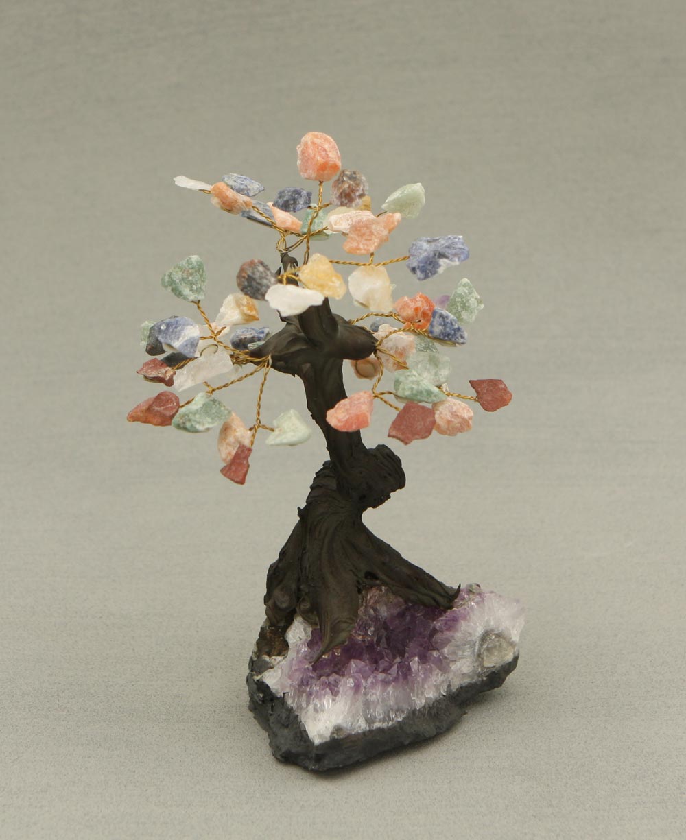 Mixed Gemstone Rainbow Healing Bonsai Tree、mySite、topwebapps