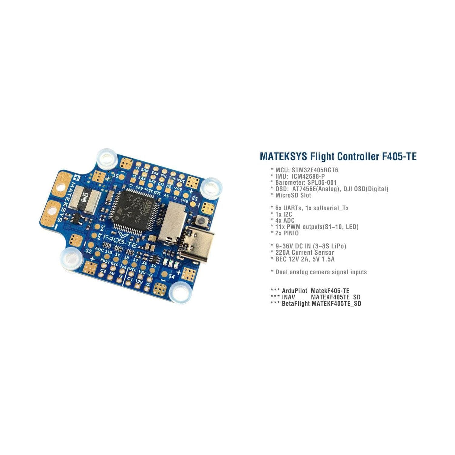  Matek F405-TE 30x30 Flight Controller w/ Built-in PDB、mySite、merchandisen