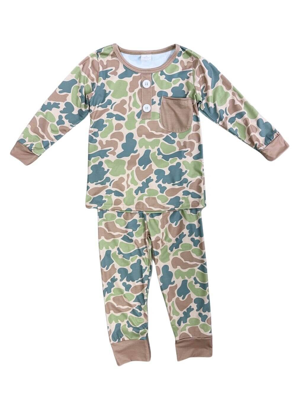 Camo Camo Boys or Girls 2 Piece Pajamas Set、mySite、camillekostekn