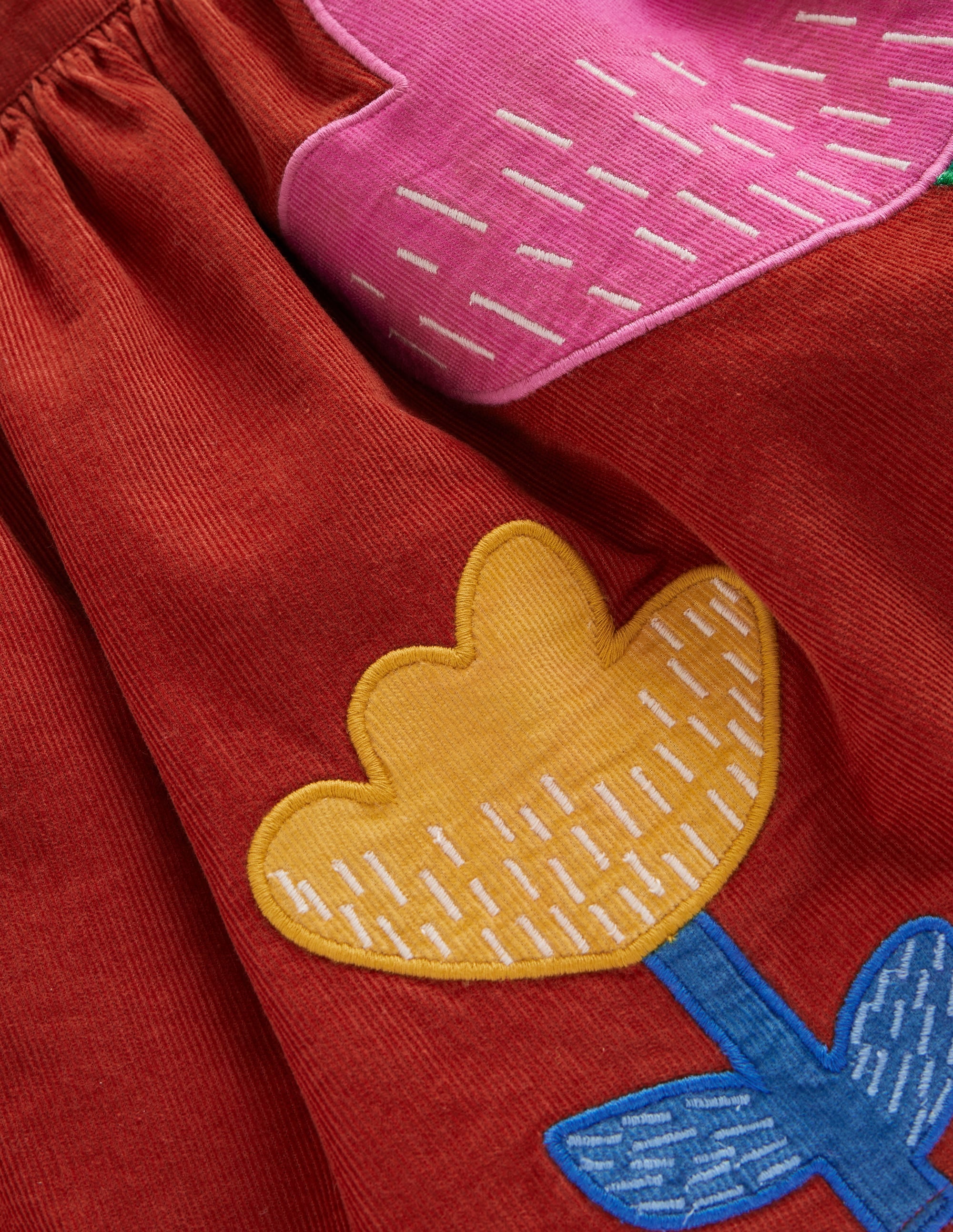  Appliqué Skirt-Roasted Chestnut Tulip Cord、mySite、ashleygrahame