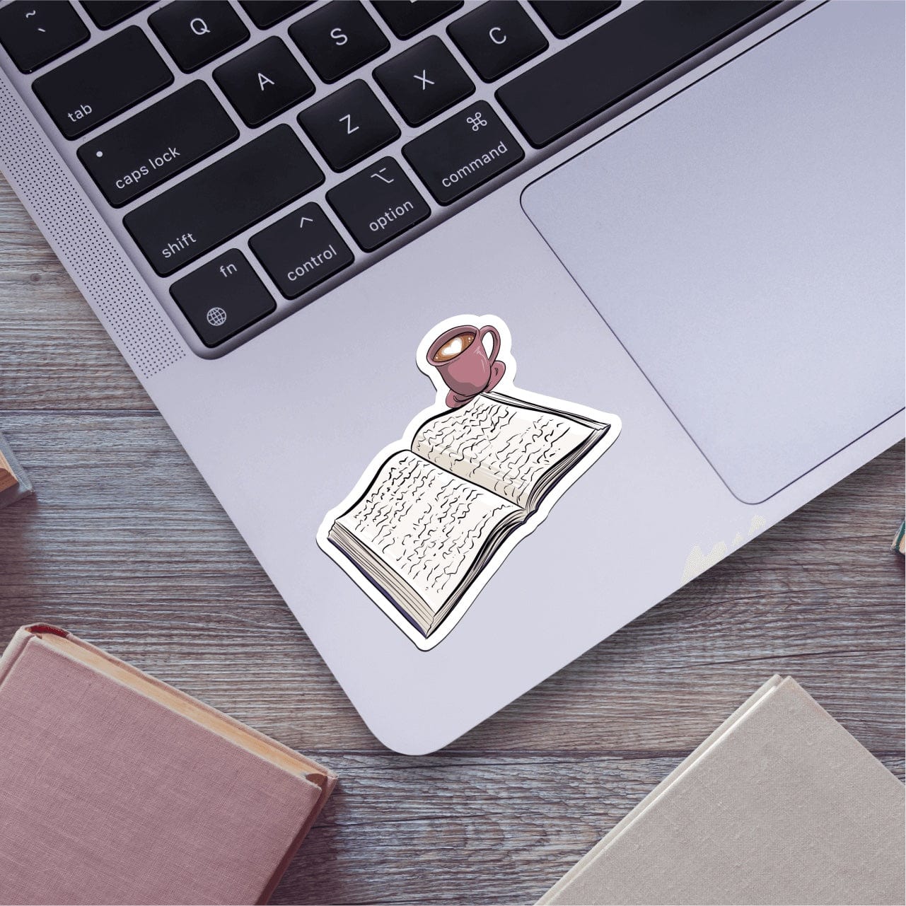  Reading While Drinking Coffee Sticker、mySite、elrpsem3k