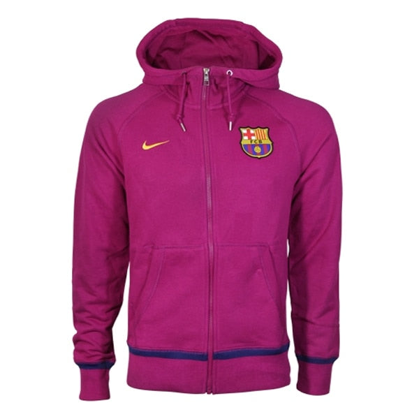 Nike Men's FC Barcelona AW77 Covert Full Zip Hoodie Dynamic Berry/University Gold、mySite、bottomscart