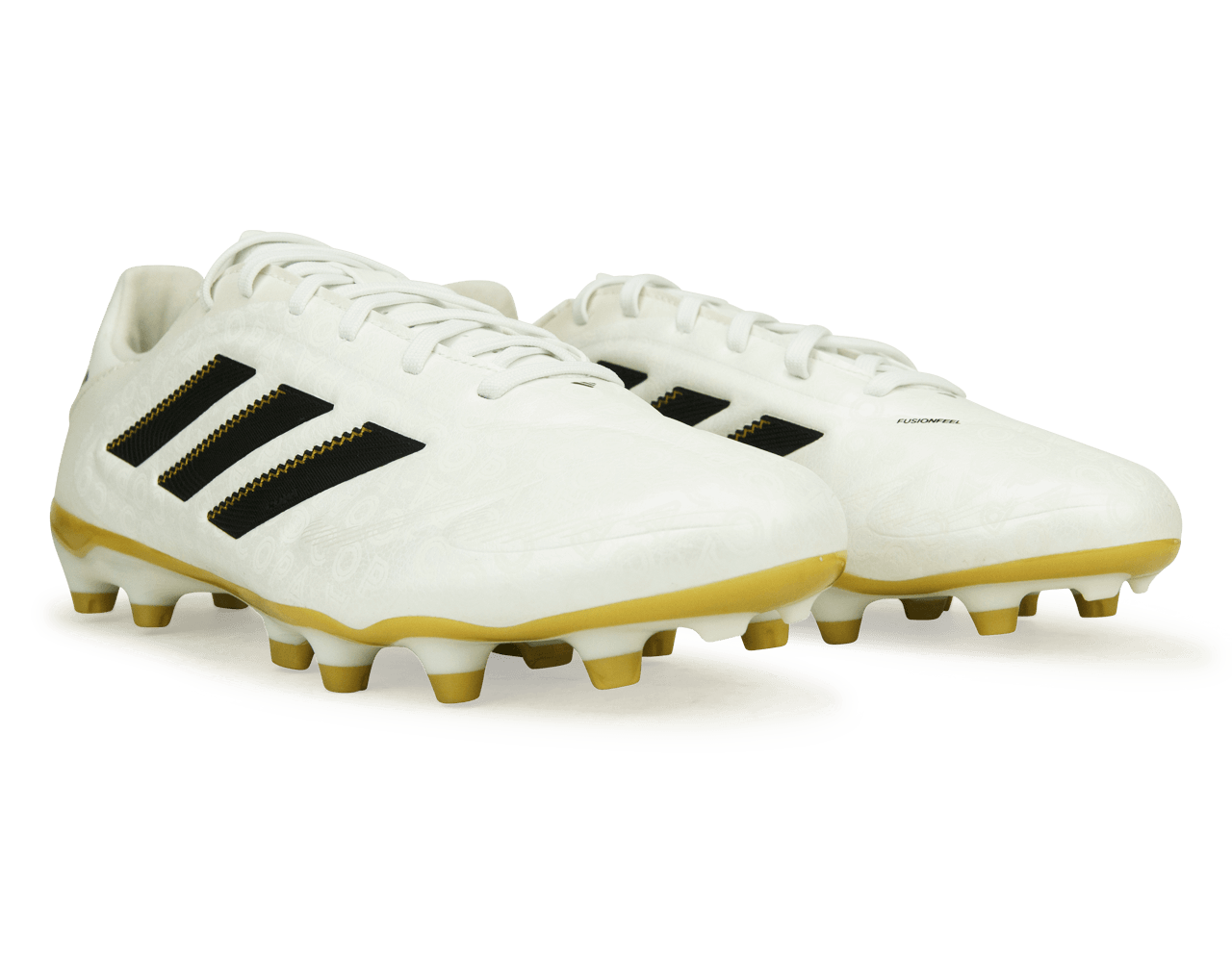 adidas Men's Copa Pure III League FG/MG White/Black/Gold、mySite、noshort