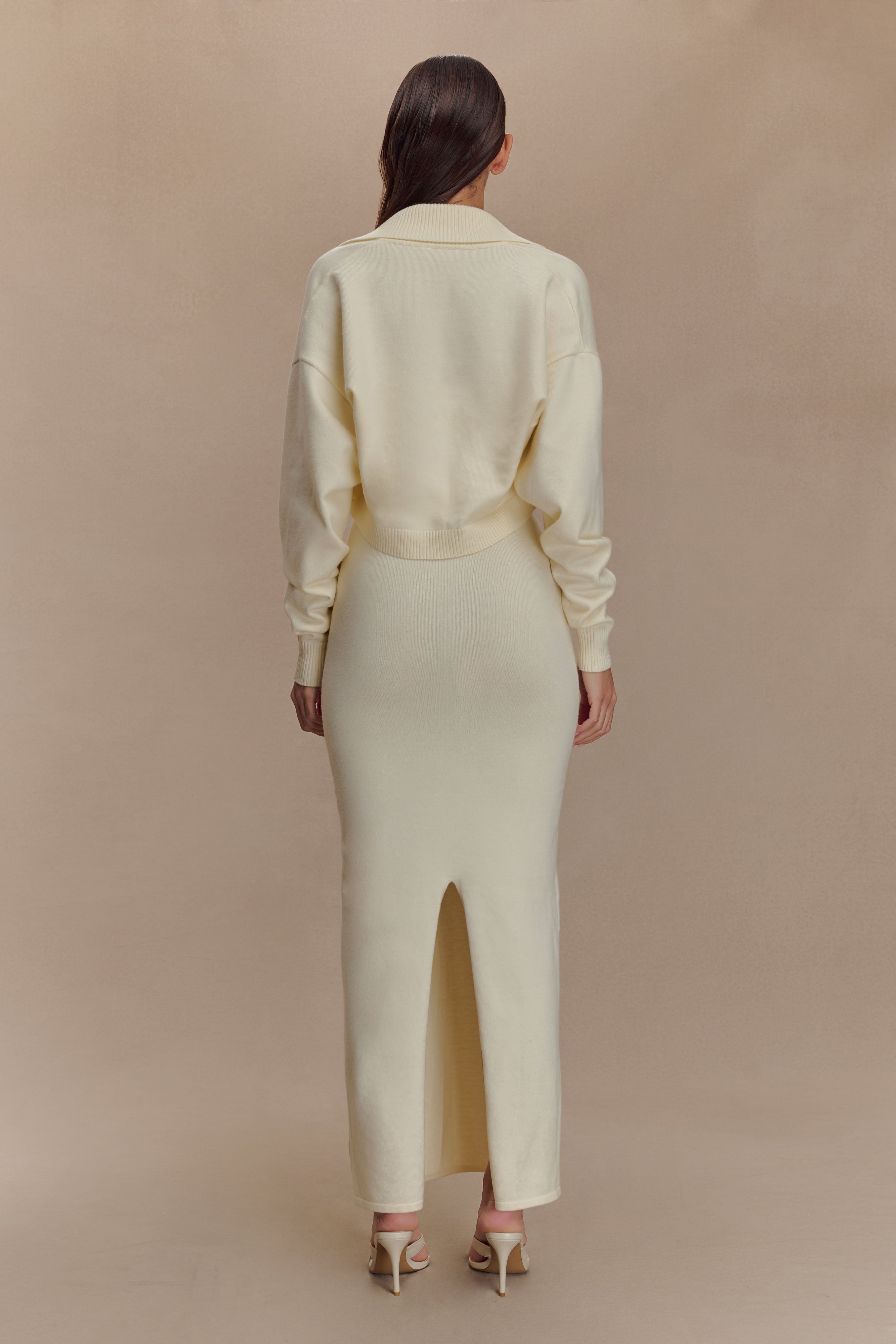 Kingston Knit Maxi Dress - Ivory、mySite、solidvoid