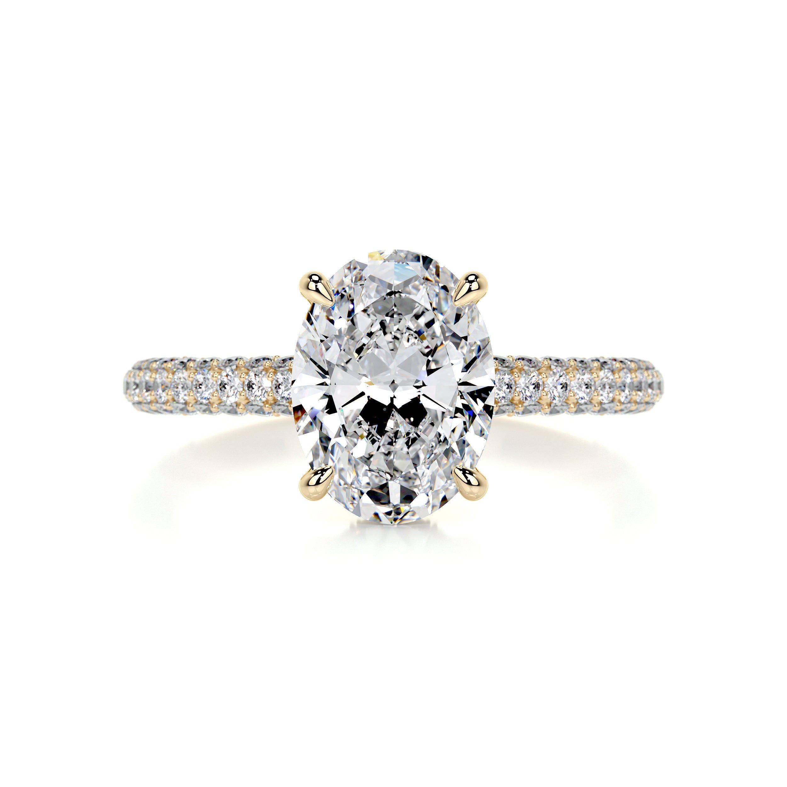 Rebecca Moissanite & Diamond Ring -18K Yellow Gold (RTS)、mySite、hinf8tx79