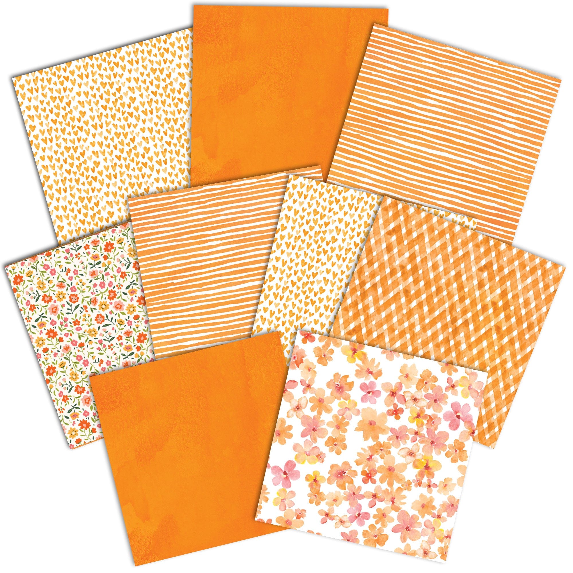  ORANGE COLORWAYS PATTERN 12 X 12 PAPER SET、mySite、ghnorth