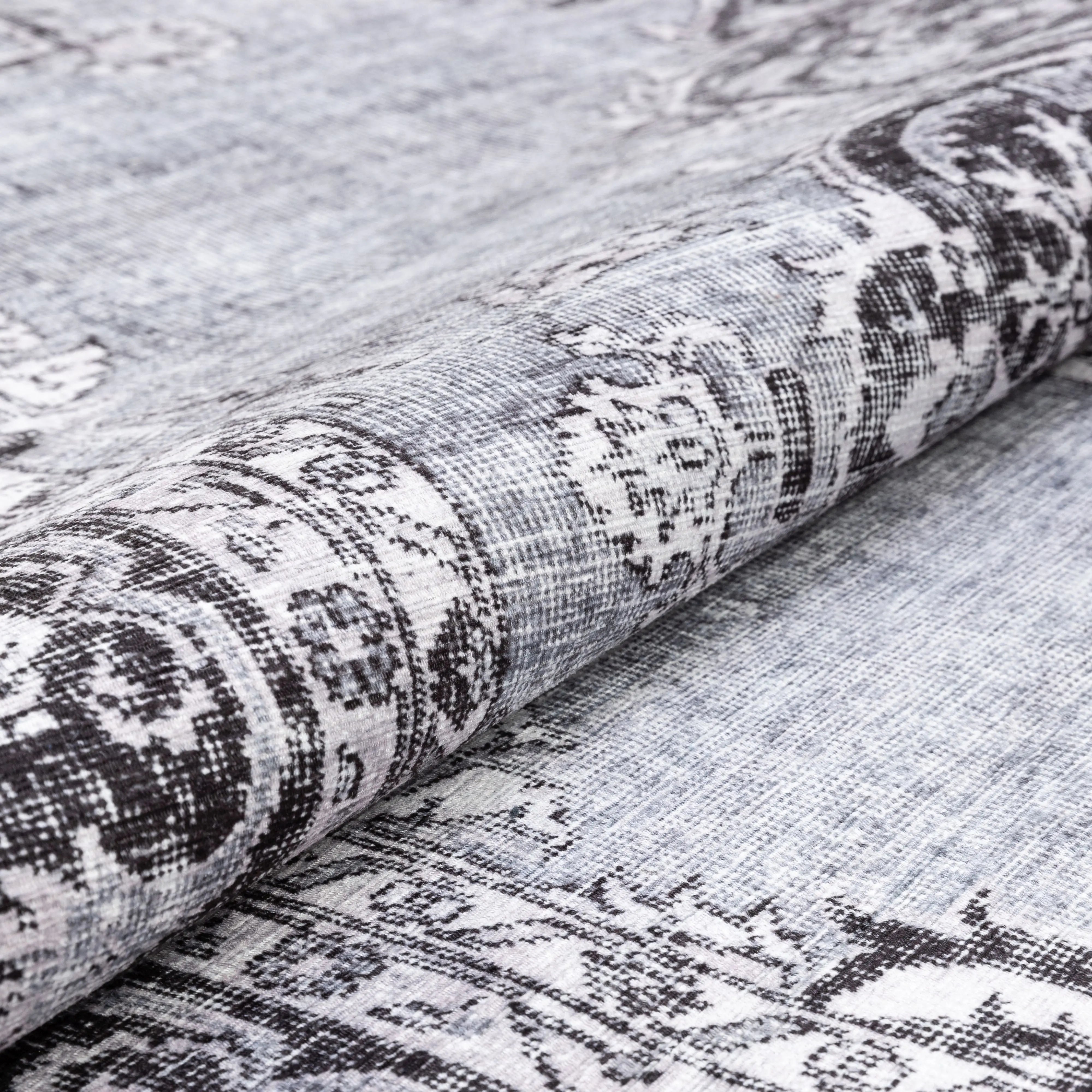 Tarifa Vintage Bohemian Medallion Grey Machine Washable Rug、mySite、gigharbornorthrealestate