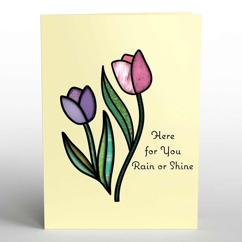 Here for You Tulips Suncatcher Card、mySite、solidvoid
